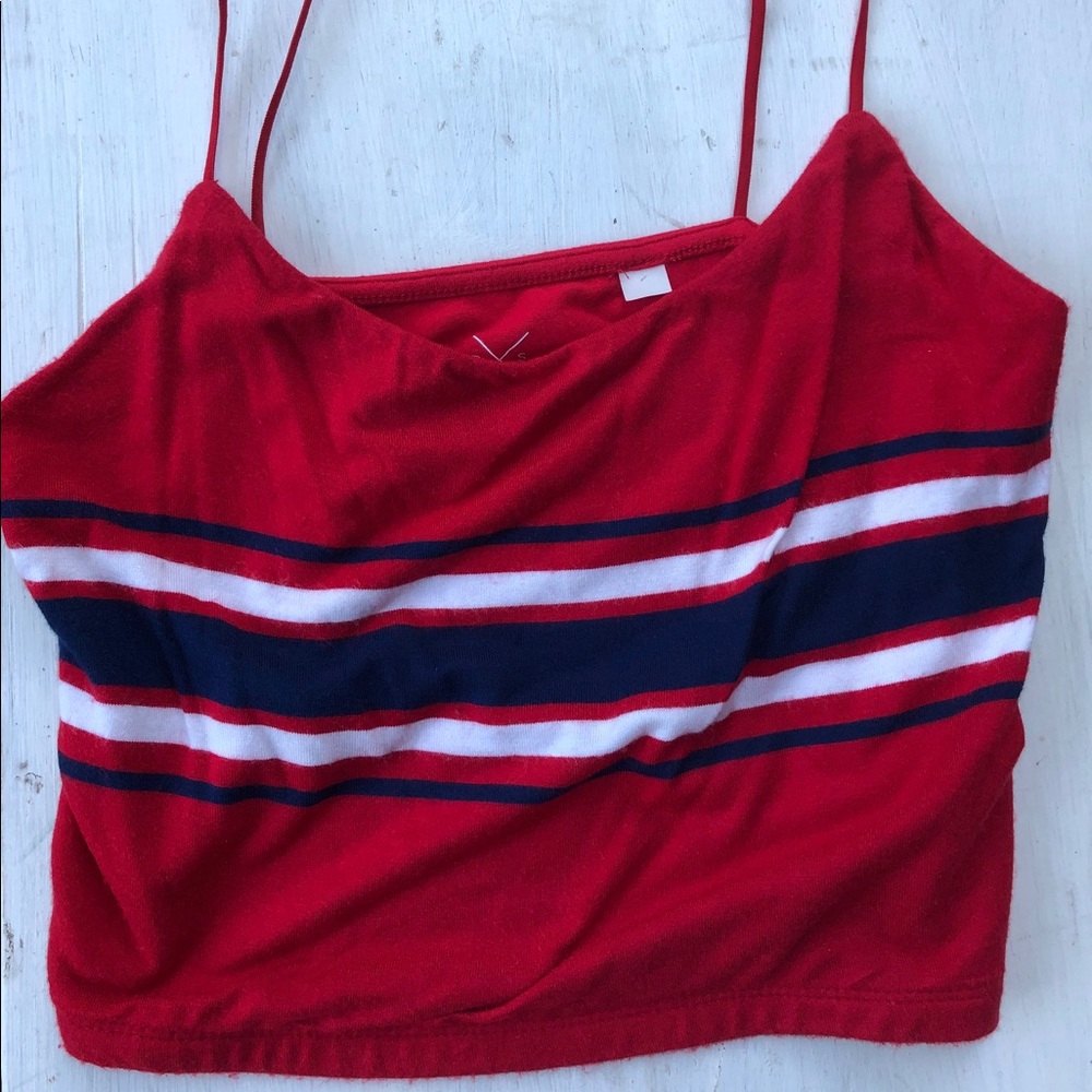 PacSun stripped cropped tank
